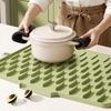 Heat Resistant Silicone Drain Pad Tilted Design Non-Slip Dish Drying Mat Hanging Storage Roll Up Water Drip Catcher Bowls