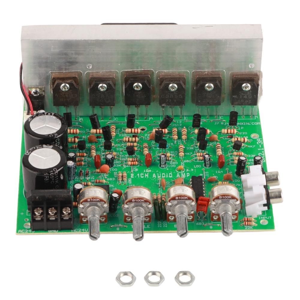 300W High Power Power Amplifier Board 2.1 Channel Subwoofer 3 Channel Audio Amplifiers Volume Potentiometer Module Car Audio бежевый