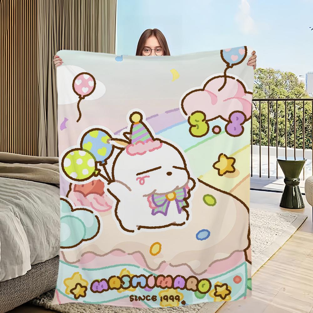 Blanket warm M-MashiMaroS soft plush blanket for sofa living room rabbit kawaii cute office bedroom travel gift Flannel