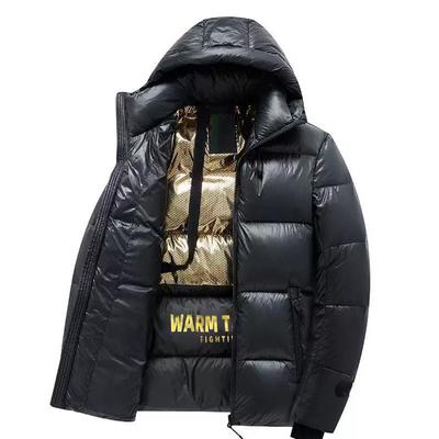 Winter Black Gold Padded Down Cotton Men's Coat Couple Padded Winter Jacket Padded Men's Padded Jacket