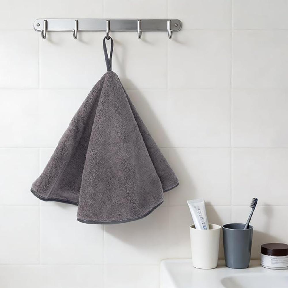 2PCS Super Absorbent Hand Towel Hanging Bath Towel Morden Round Kitchen Towel  Washbasin