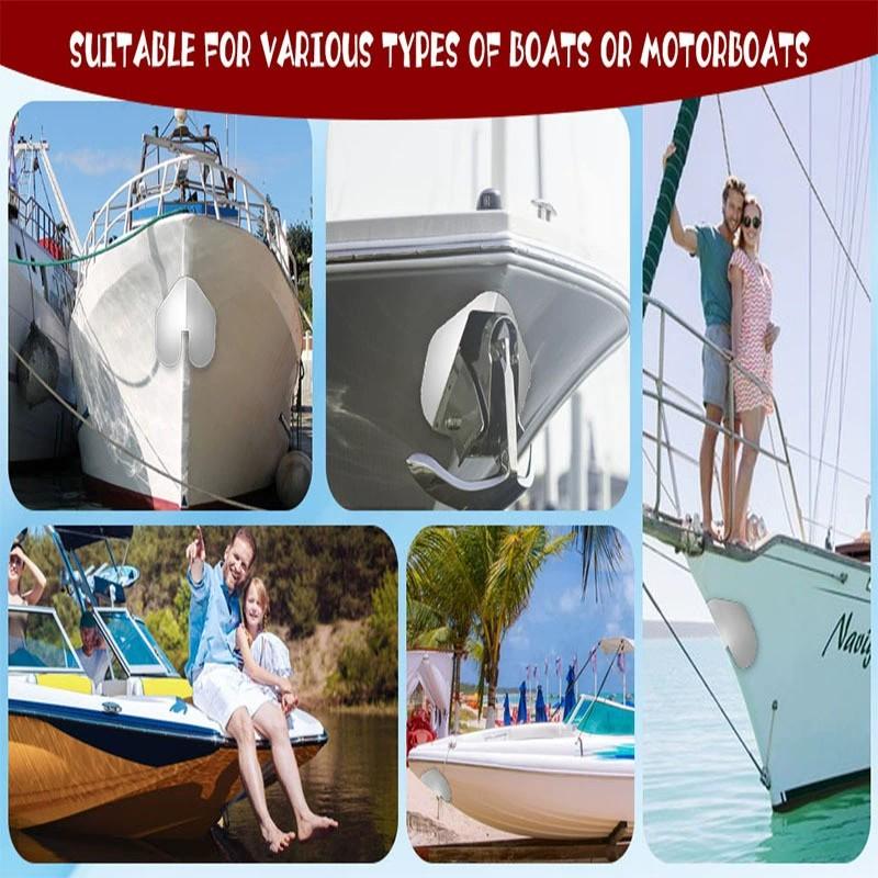 2 Pcs Bow Guard for Boats Stainless Steel Bow Protector with Adhesive Boats Guard for Protecting  Ship