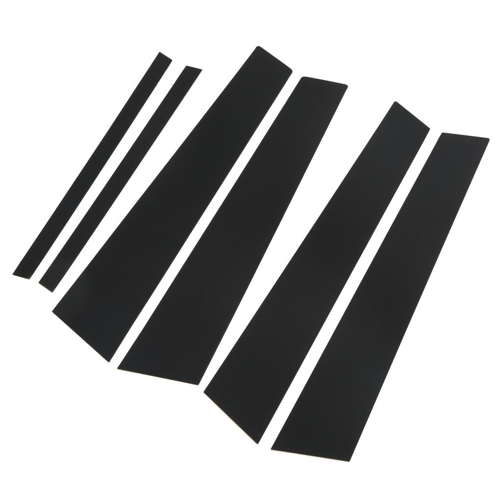 Door Window Pillar Trim, 6PCS Door Window B C Pillar Cover Trim Front Outer Door Molding Replacement Driver and Passenger Side Compatible W