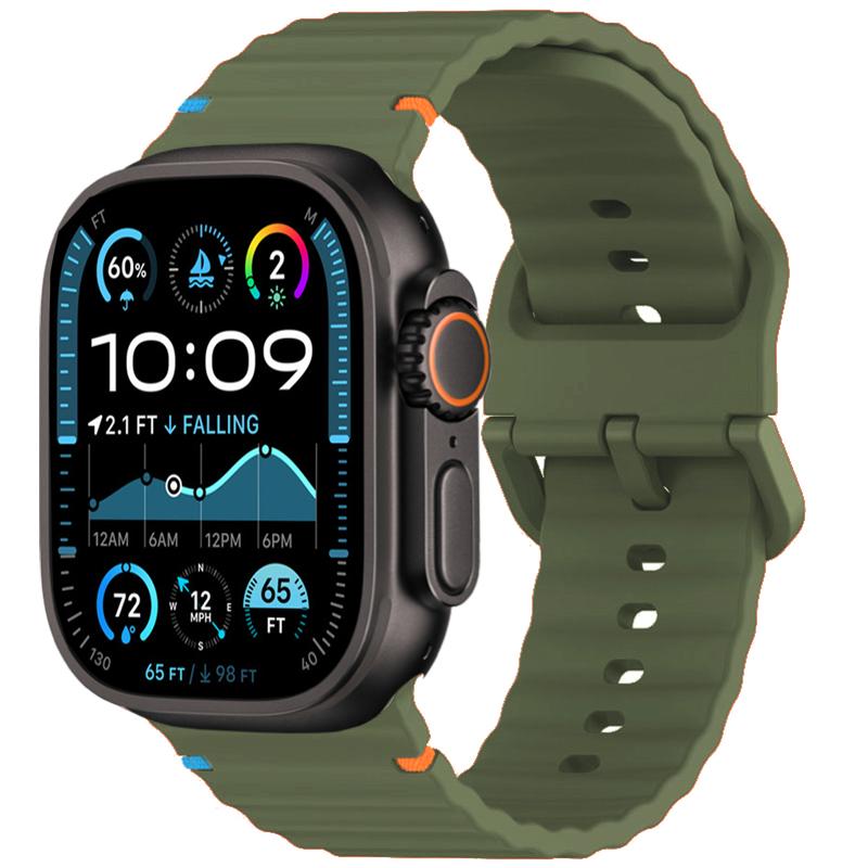 

Silicone Strap for Apple watch Band 44mm 49mm 40mm 45mm 42mm 46mm 38mm correa bracelet iwatch Series 9 8 7 6 SE 10 Ultra 2 2028 40mm 41mm 42(S11-10) оливковый