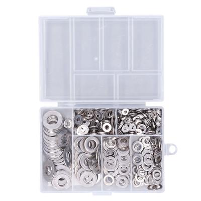 660Pcs Flat Washer 304 Stainless Steel M3 M4 M5 M6 M8 M10 Assortment Accessory Set Kit