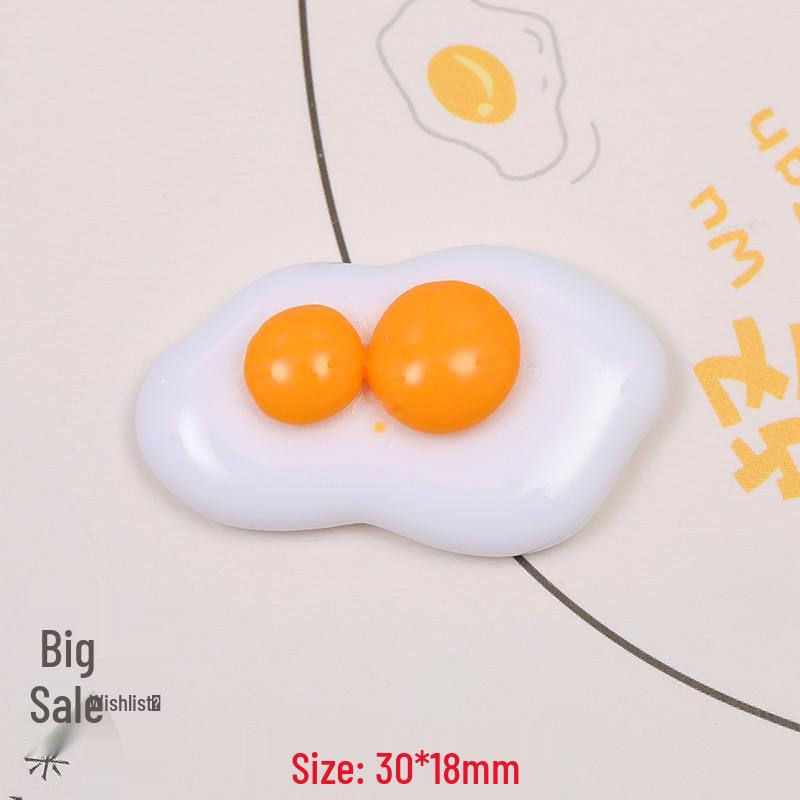 Resin Fried Egg Sandwich DIY Phone Case & Hair Clip Accessories