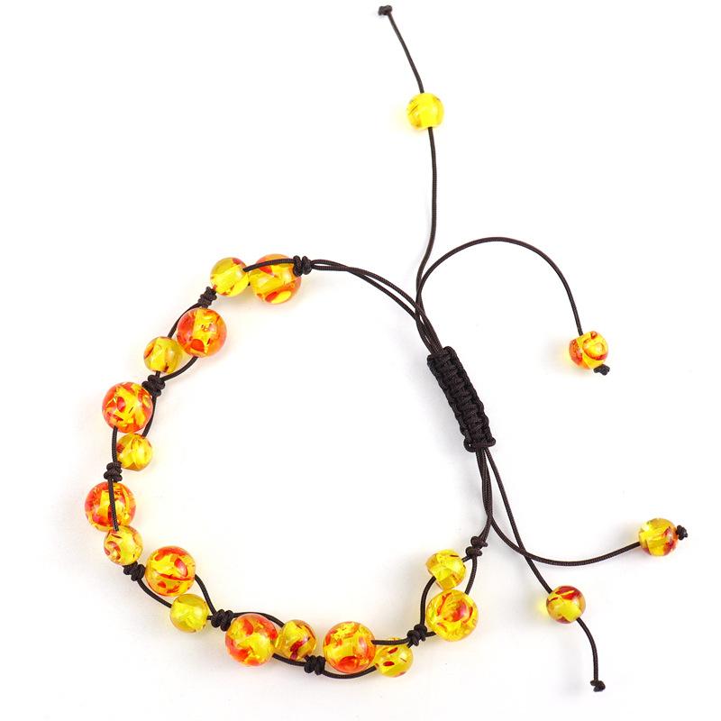 Hand-Woven Natural Crystal Agate Bead Bracelet Bracelet, Adjustable B31