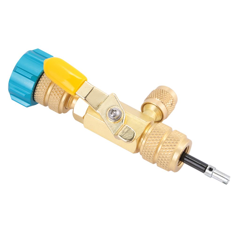 Valve Core Remover Dual Size R22(14") R410(516") Port Installer Tool