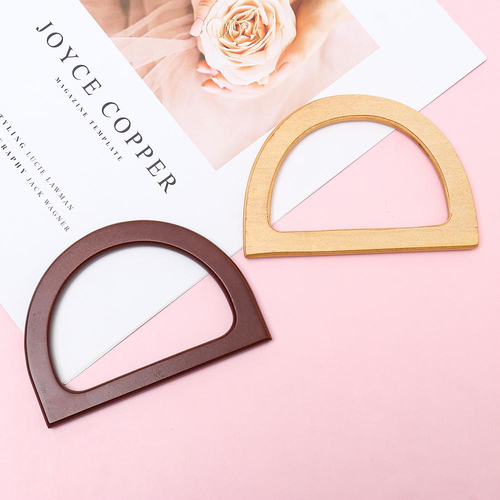 Classic Nature Wooden Bag Handle O/D Shaped Purse Bags Tote Handles Handbag Replacement Bags Straps DIY Bags Accessories