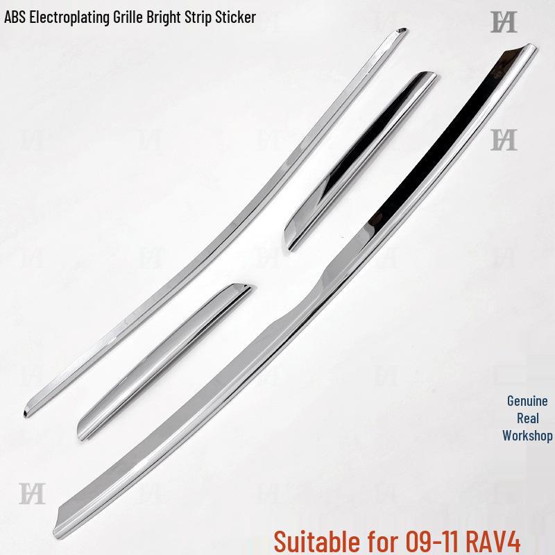 Electroplated Chrome Grille Accent for 09-11 Toyota RAV4 Front - Fits Old Model, Enhances Appearance