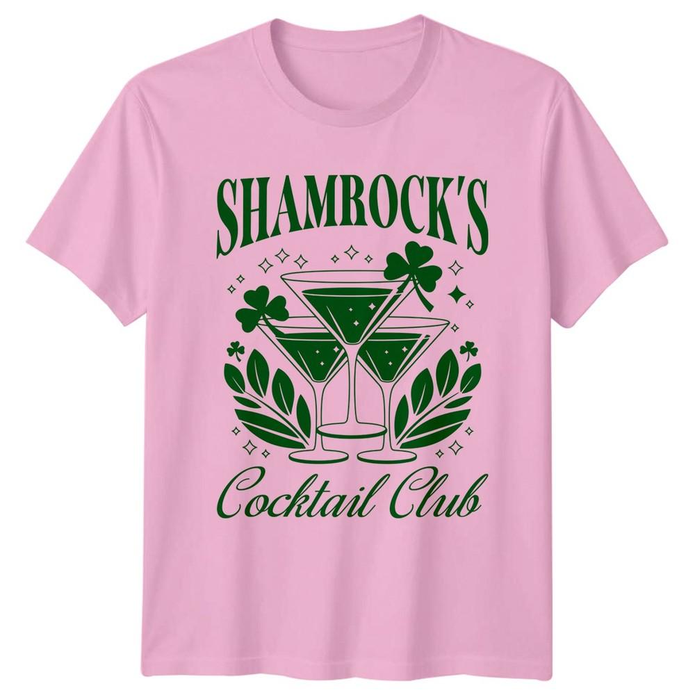 Shamrocks Cocktail Club St Patricks Day Holidays Unisexs Unisexs Graphic Tee