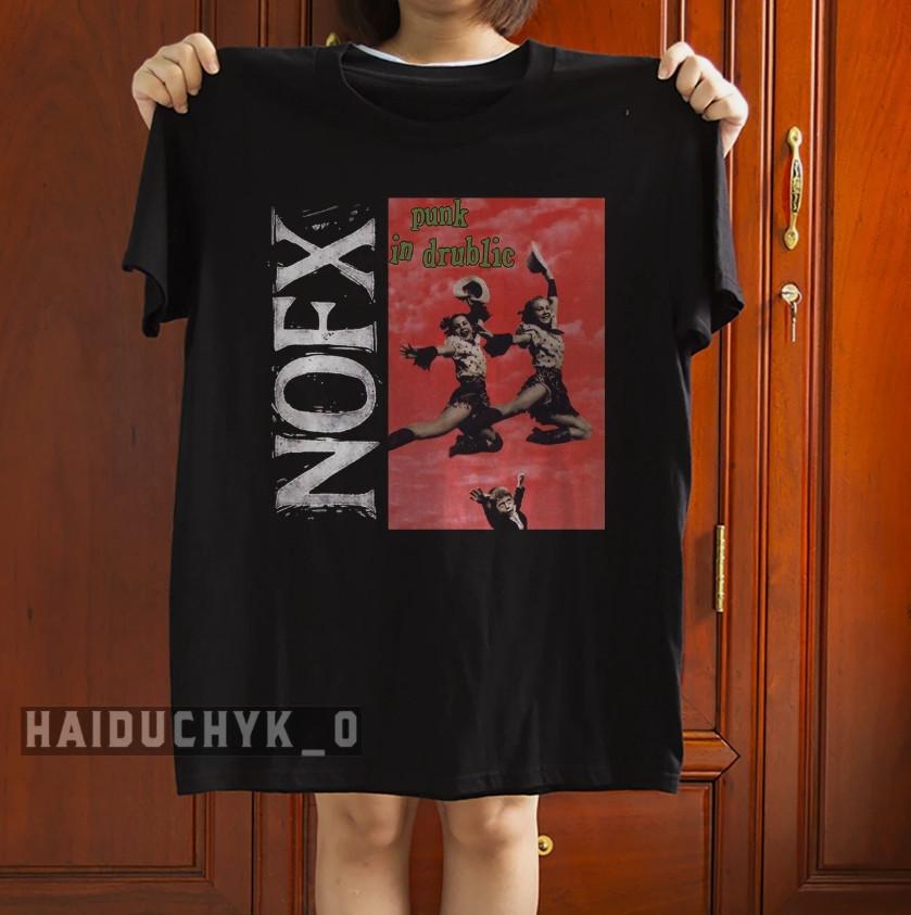 HOT NEW Nofx Punk in drublic Unisex Black Tshirt Full Unisex T-Shirt XL