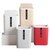 For Home Office Desktop Dustbin with Swing Lid Garbage Basket Sundries Barrel Trash Can Waste Bin