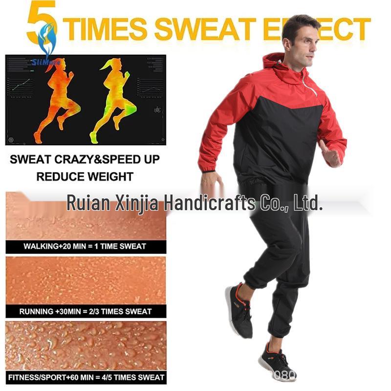 Plus Size Hooded Sauna Suit for Running & Yoga - Accelerates Sweating & Fat Burning