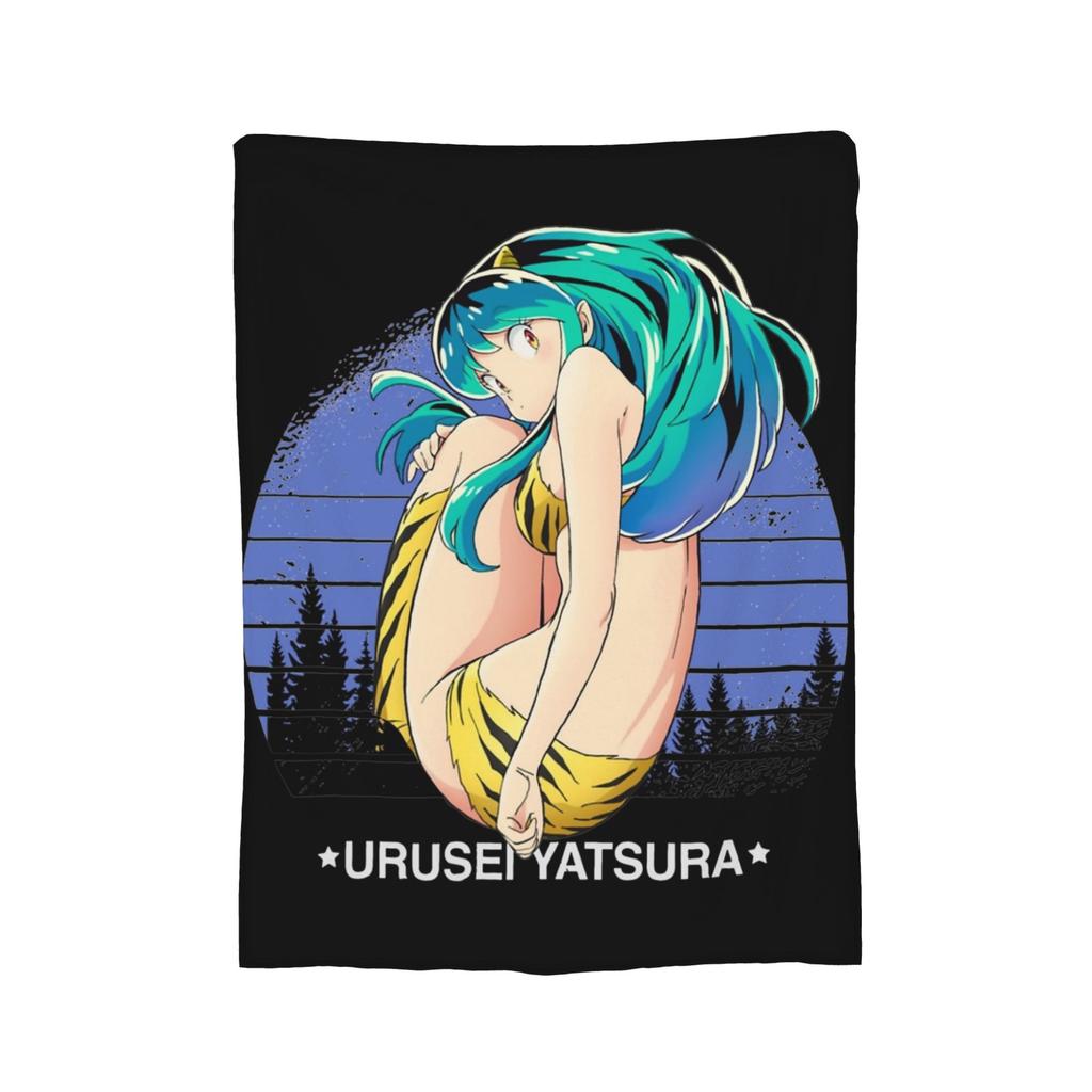 Lum Urusei Yatsura Blankets Velvet Printed Anime Portable Lightweight Throw Blankets for Bedding Office Bedding Throws