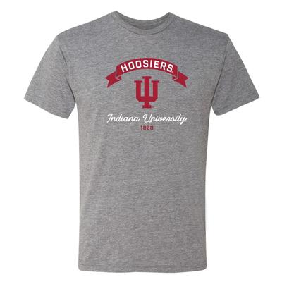 Indiana Ribbon Arc NLA Triblend T-Shirt - Premium Heather