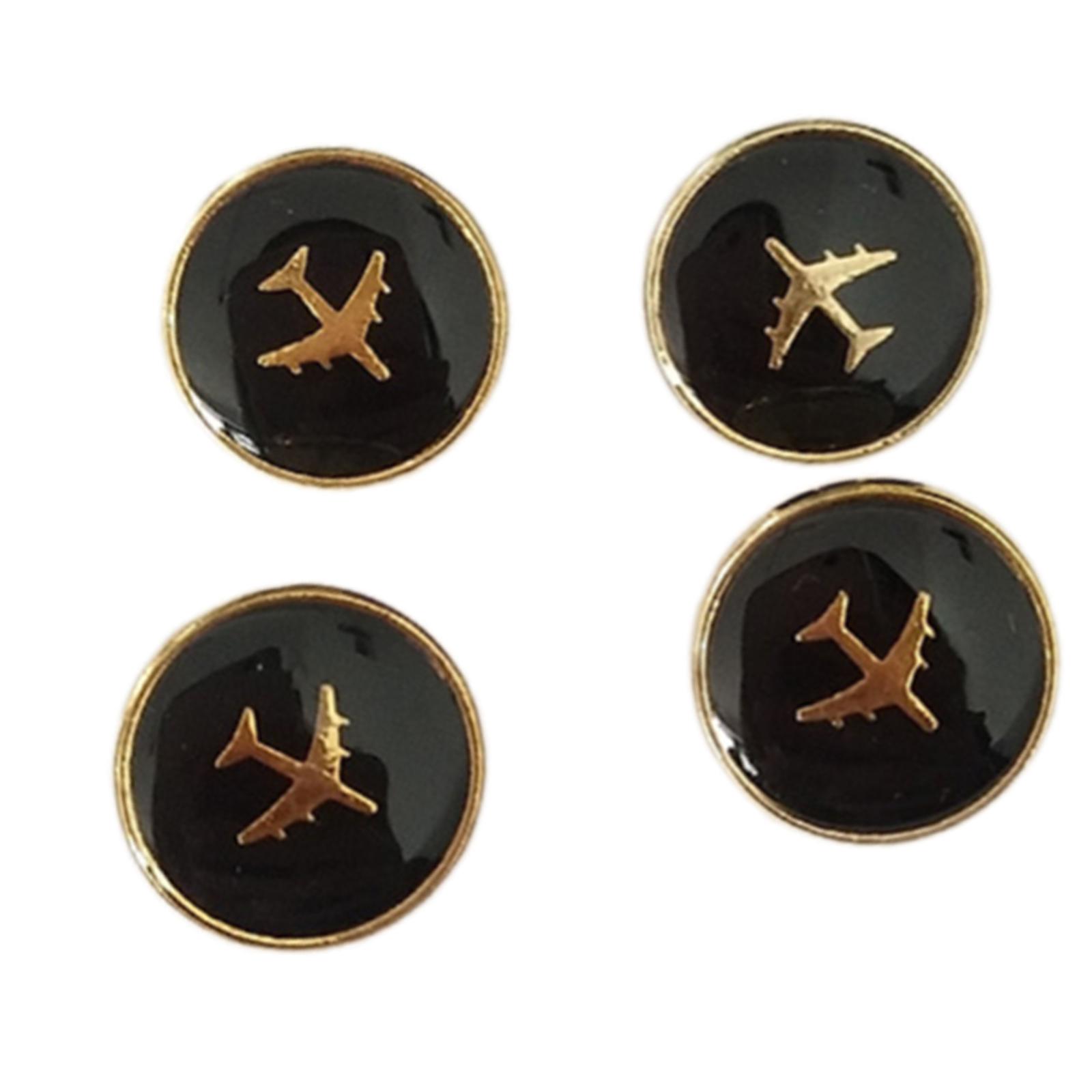 

4 шт. Пуговицы для униформы аэропорта, художественные пуговицы, пуговицы из сплава, пуговицы для одежды, курток, брюк для сотрудников авиакомпаний T2