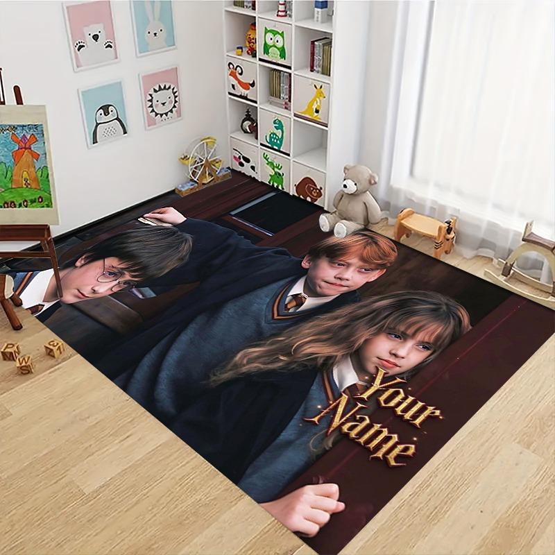 Custom Hogwarts Carpet Rug Soft Washable Anti Slip Home Living Room Sofa Mats Personalized Christmas Rug