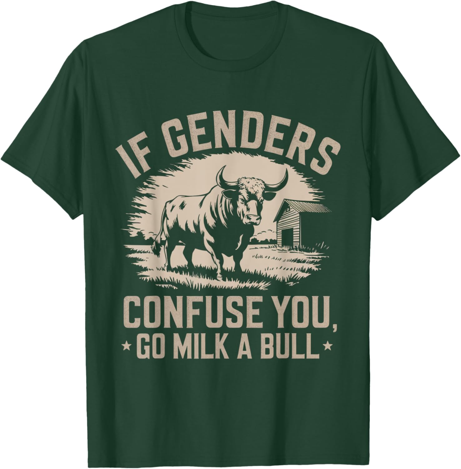 

IFunny Quote if Genders Confuse You Go Milk a Bull Vintage T-Shirt S