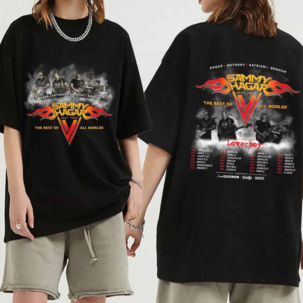 Sammy Hagar The Best of All Worlds 2024 Tour Shirt Sammy Hagar Fan Shirt Unisex T-Shirt S