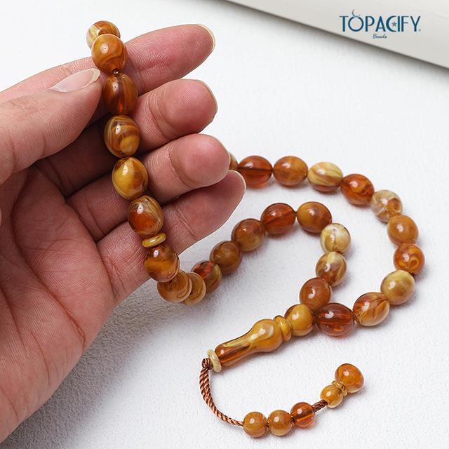Oval 33-Bead Tasbih: Middle Eastern Prayer Beads