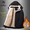 VANCAMEL Herren Kapuzen Lammwolle Winter Baumwolljacke