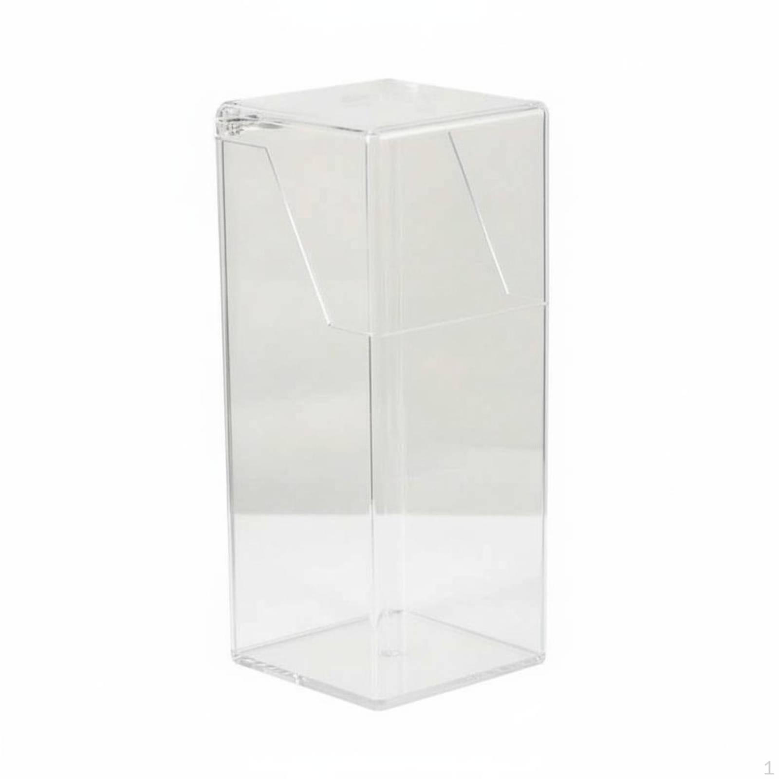 Transparent Hinged Lid Pen Holder Multifunctional Clear Acrylic Storage Box with Versatile
