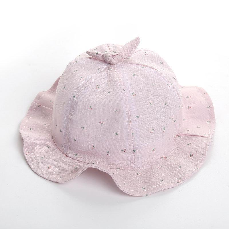 Summer Baby Girl Boy Cotton Sun Hat With Breathable Lace For Outdoor Protection