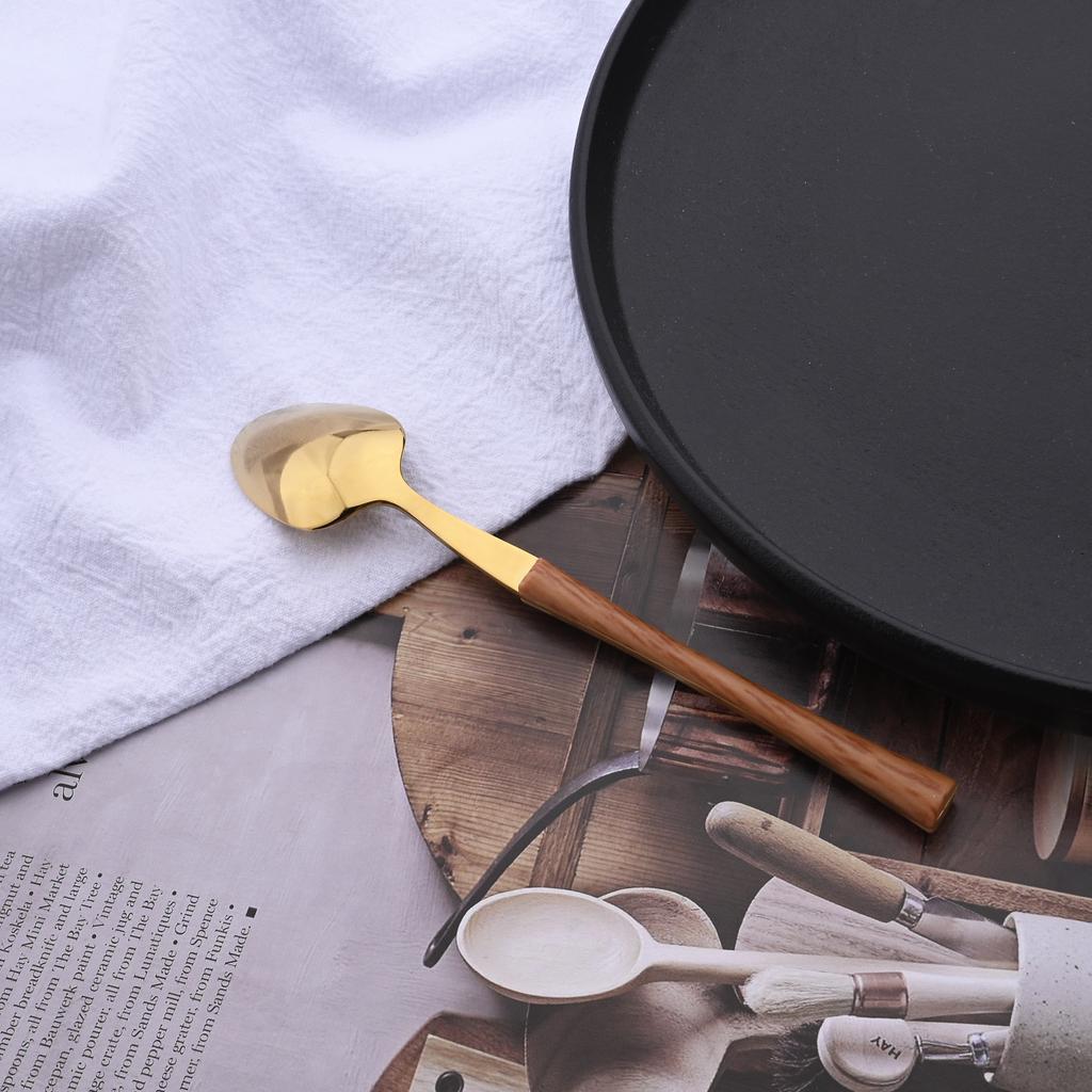 Tableware Dinnerware Set Stainless Steel Knives Forks Spoons with Wood Grain Effect Handle Kitchen Cutlery Flatware Dinner Set