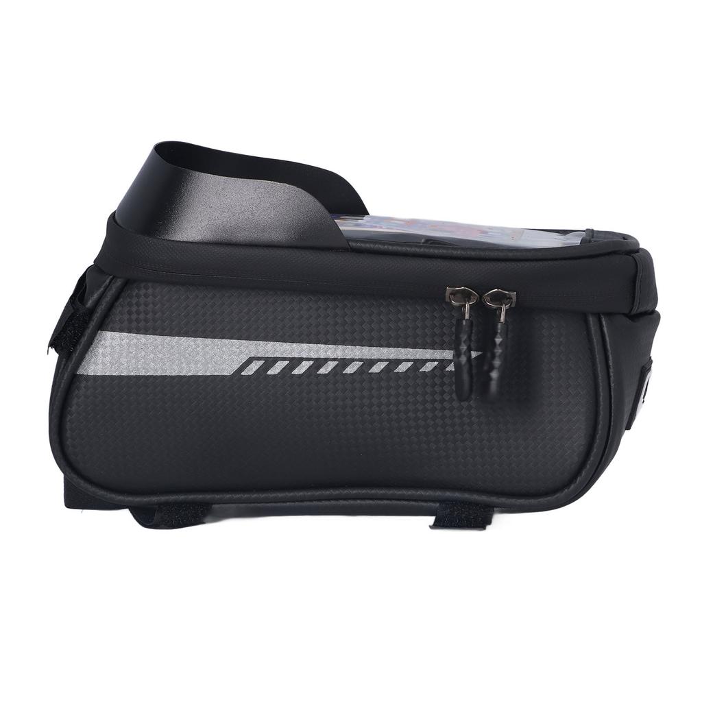 Bike Phone Bag EVA Hard Shell Dual Zippers Waterproof Touch Screen Large Capacity Bike Phone Holder for Mountain Bike