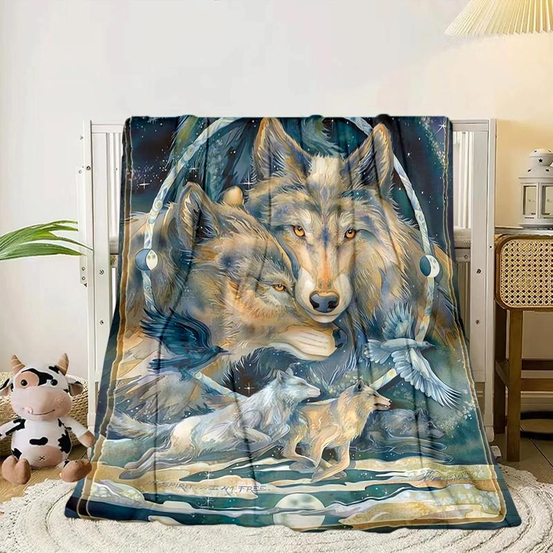 Wolf Pack Wilderness Blanket Flannel Blanket Throw Blanket Sofa Cover Blanket Soft Premium Blanket Picnic Blanket Tv Blanket Gifts