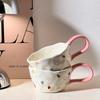 300ML Cute Cartoon Hand Pinched Irregular Ceramic Mugs Creative Coffee Cup Afternoon Tea Milk Juice Mugs Household Water Cups