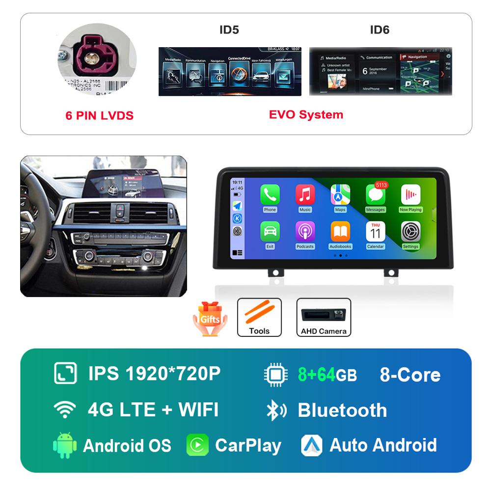 12.3 Inch 1920*720P for BMW 3 4 Series F30 F31 F32 F33 F34 F36 NBT EVO System Android Car Radio Multimedia Player DSP 4G WiFi