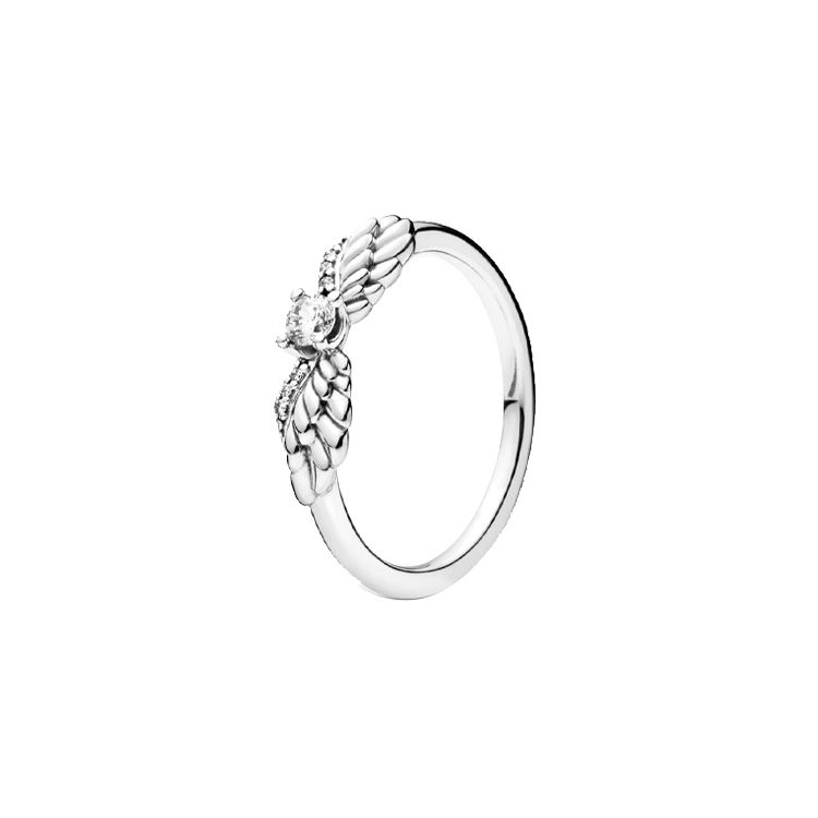 Pandora Women's Silver Brilliant Angel Wings 925 Ring Ring 198500C01
