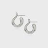 [Silver] Valley Note Hoop Earrings e113