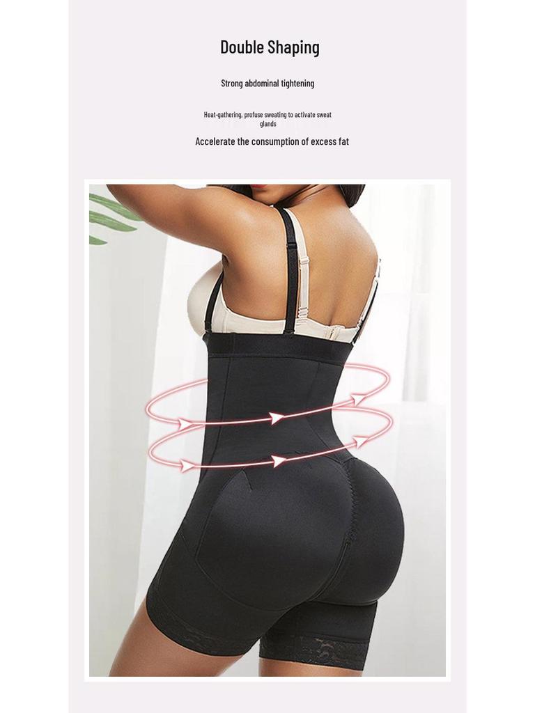 Sleek Tummy Control Bodysuit: Waist Trainer & Postpartum Shaper with Hip Lift