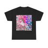 Unisex Adult T Shirt Cheerful Unicorn Pastel Flowers Retro Art