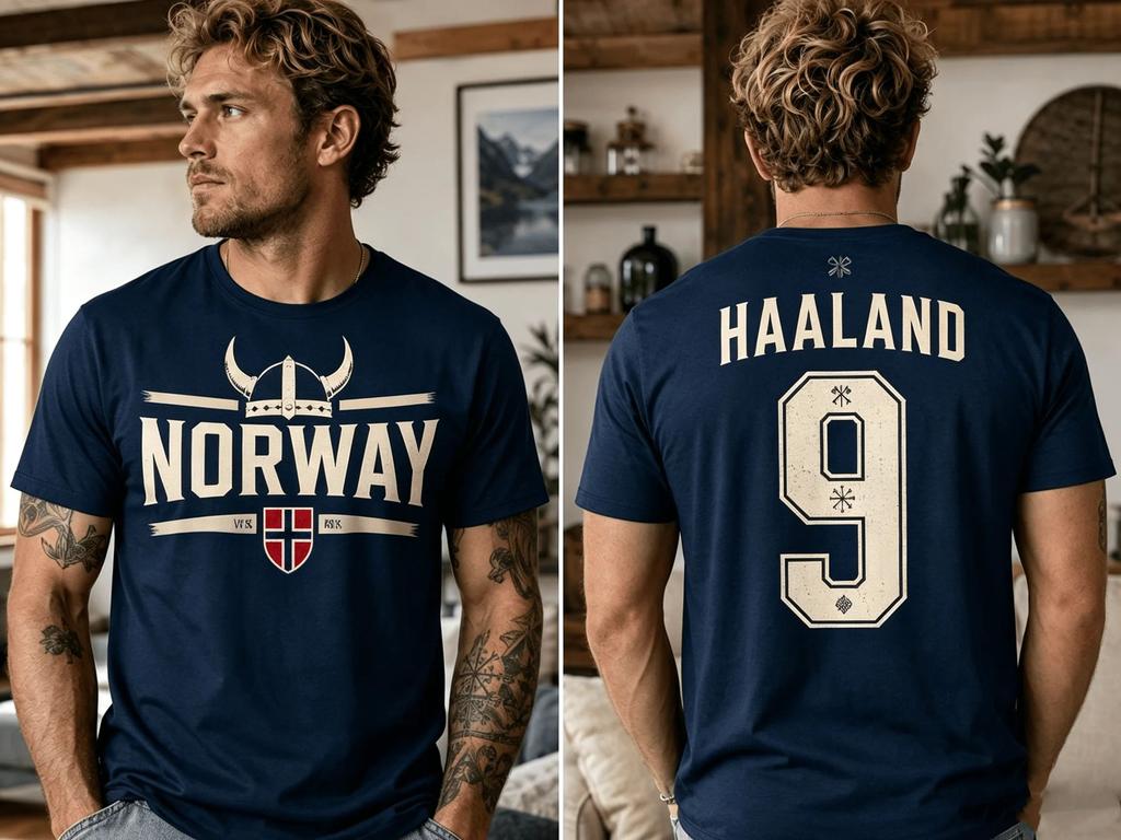 Norway Haaland #9 Graphic 2026 Norway Soccer Fan T-Shirt Men's Women's Y2k Popular Oversized Tshirt Casual O-Neck Tee