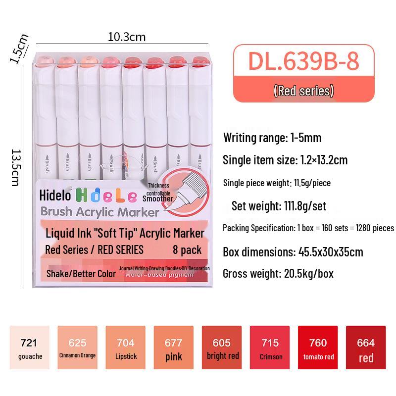 Huideluo Soft-tip Marker Set: Liquid Ink Acrylic Art and Journal Drawing Pens for Students