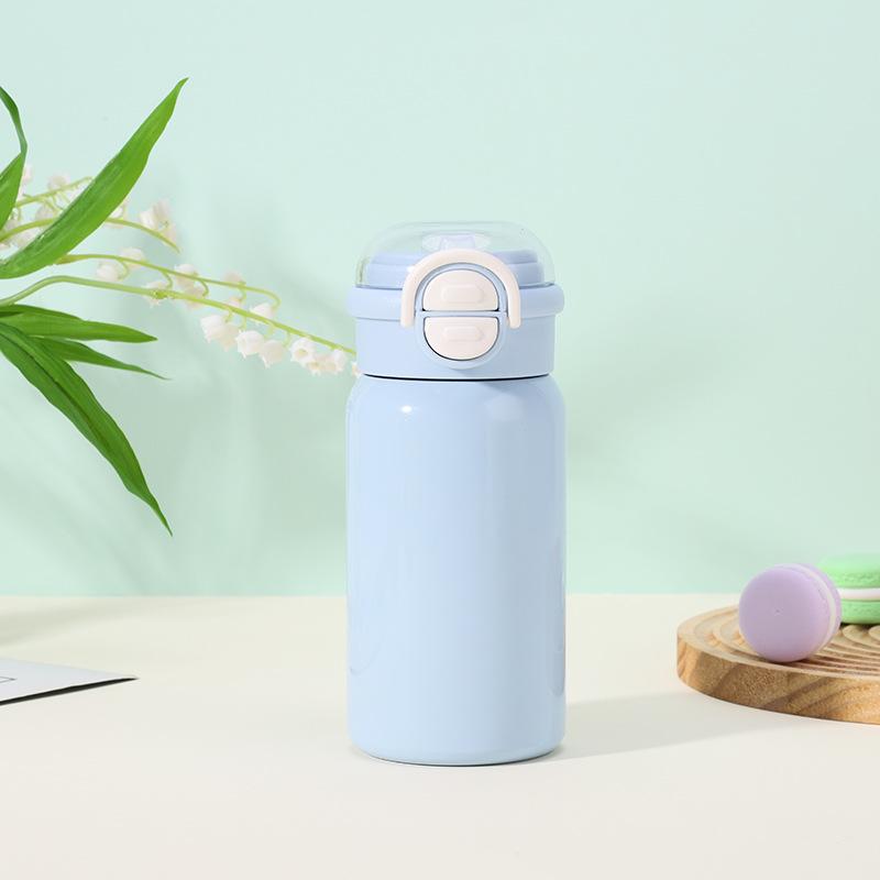 304 Stainless Steel Double Drink Pea Cup Double Layer Thermos Cup Small Fresh Student Outdoor Portable Bouncing Cup