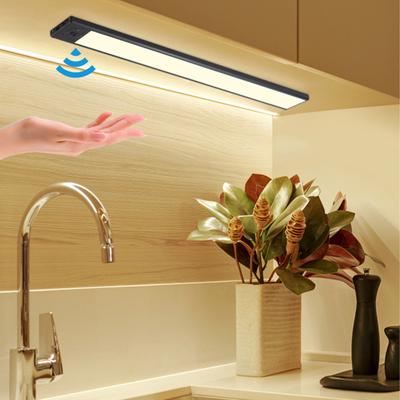 Wireless Sticky Smart Hand-sweeping Induction Cabinet Light Kitchen Desk Bedside Mirror Front LED Charging Magnetic Long Strip Light