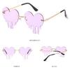 Modern Heart Shape Sunglasses For Ladies And Teens Frameless Eyeglasses For Photo Props And Costume Accessories