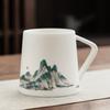Jinxiangyu Tea Cups, Kung Fu Tea Set, Mutton-Fat Jade Porcelain Pair Cups for Brewing Tea, Mug, Home Use, Gift-Giving, High-End Gift Box, Yasu