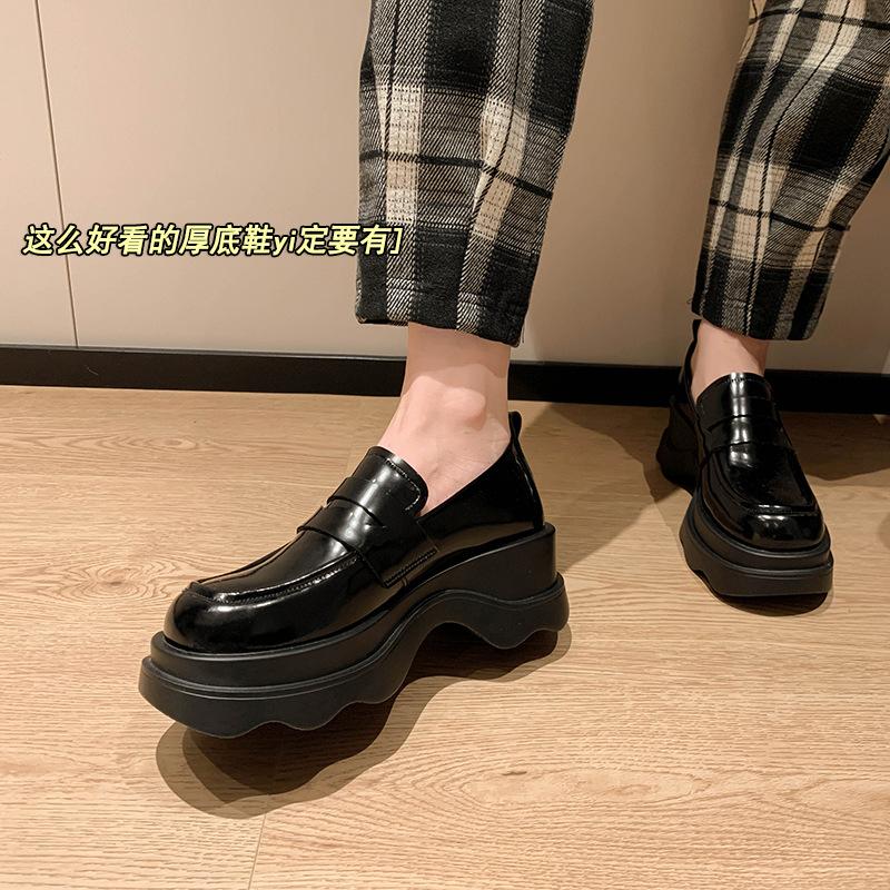 Plattformsko 2025 vår muffinsko sølv høye hæler sko Mary Jane sko høye hæler