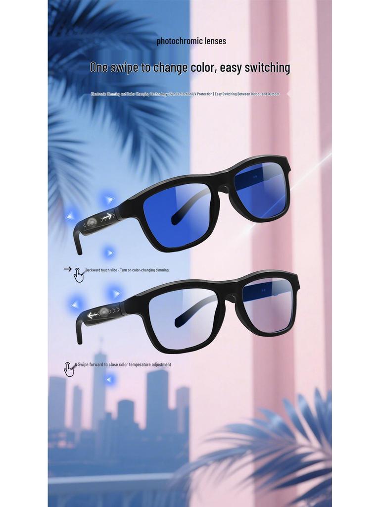 AI Smart Glasses: Translation, Meeting Recording, Photo Capture, Voice Assistant, Bluetooth Calls, Cycling Functionality