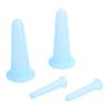 4 Stück Silikon Massagebecher Feuchtigkeitsabsorptionsglas Gesichts Schröpfbecher Körper Gesundheitspflege Blau 2 Groß 2
