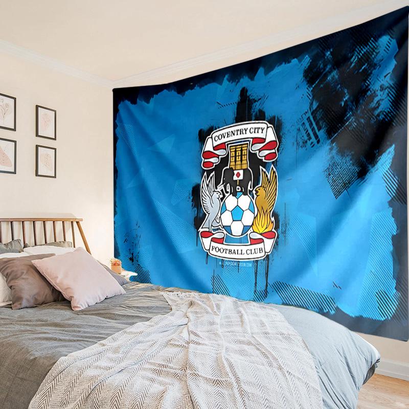 Coventry City Crest Design Tapestry, Unique Design Tapestry, Wall Decor for Bedroom,Livingroom, Playroom,Heartwarming Fan Holiday Gifts