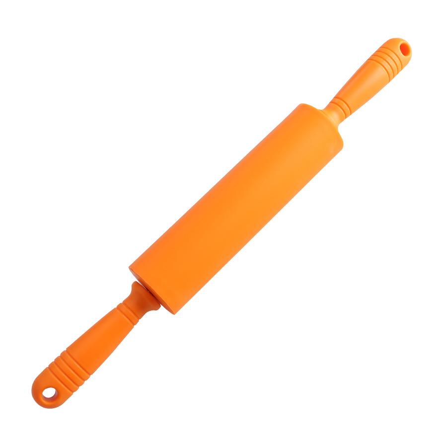 Non-Stick Plastic Handle Pin Pastry Dough Flour Roller Silicone Rolling Pin Pizza Pasta Roller Kitchen Pastry Baking Tool