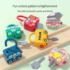 6Pcs Kids Learning Lock Unlock Car Toy With Keys Kids Montessori Educational Toys Learning Locks Matching Games Toy