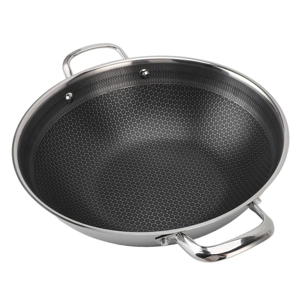 Tigaie Stick Proof din oțel inoxidabil 316 Tigaie cu mâner dublu pentru inducție